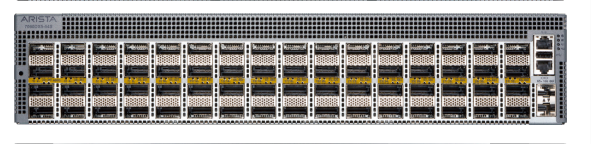 64-port Arista 400GbE switch 64-port Arista 400GbE switch